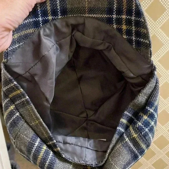 Plaid Newsboy Hat-Women - Picture 2 of 3